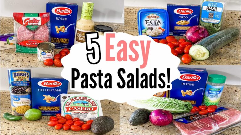 5 Quick & EASY Pasta Salad Recipes!