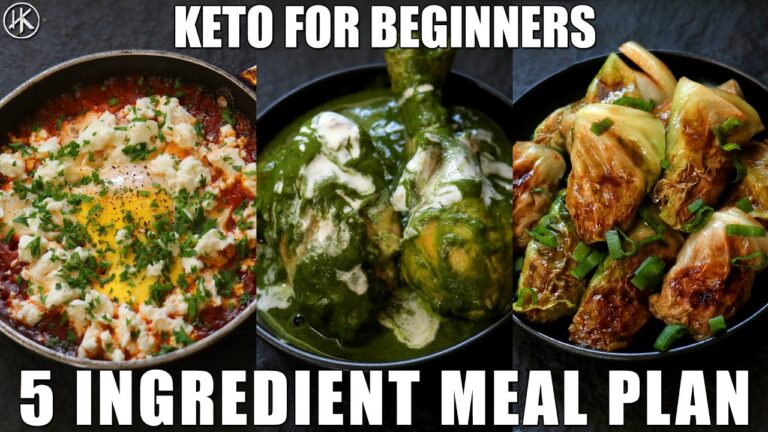 Keto for Beginners – 5 Ingredient Keto Meal Plan #1 | How to start Keto | Free Keto Meal Plan