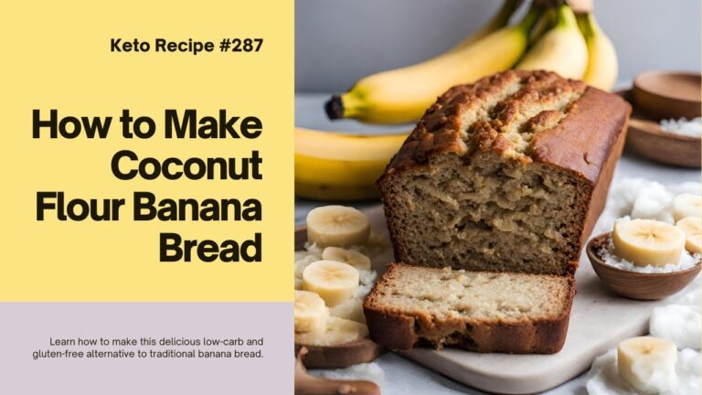 Keto recipe #287:  Coconut Flour Banana Bread