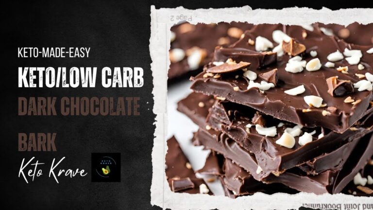 Keto/Low Carb Recipes:  Dark Chocolate Bark