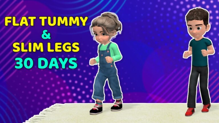 30-DAY CHALLENGE: FLAT TUMMY + SLIM LEGS KIDS WORKOUT
