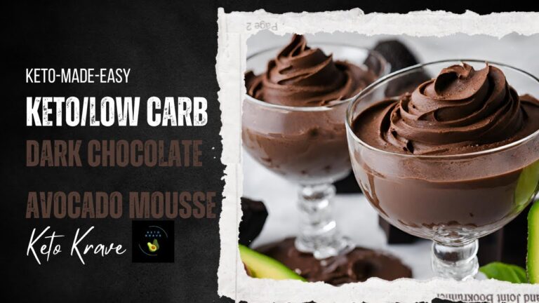 Keto/Low Carb Recipes:  Dark Chocolate Avocado Mousse