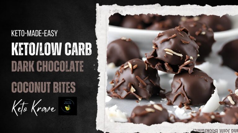 Keto/Low Carb Recipes:  Dark Chocolate Coconut Bites